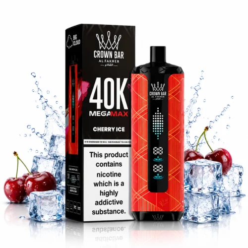 Cherry Ice By Al Fakher Crown Bar Mega Max 40K Puffs Disposable