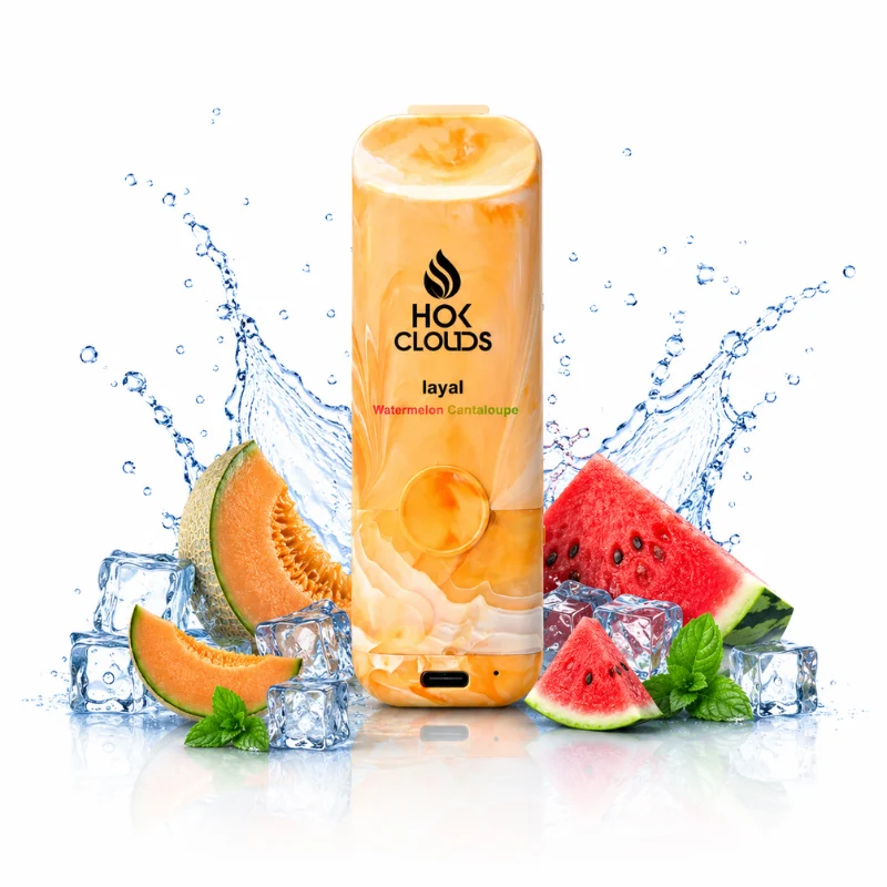 Watermelon Cantaloupe By HOK Clouds Layal 9900 Puffs Disposable Vape
